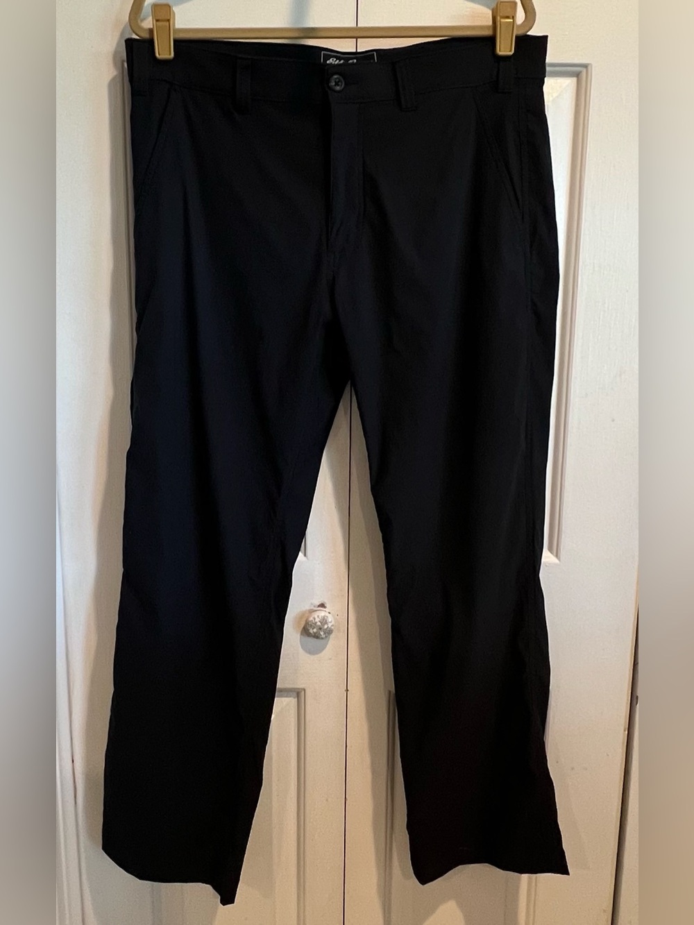 Eddie Bauer Black Casual Straight-Leg Cargo Pants w Zip pockets